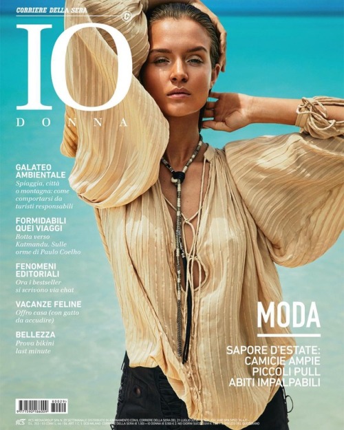 Josephine Skriver on the cover of IO Donna - 21 July, 2018.By David Roemer.