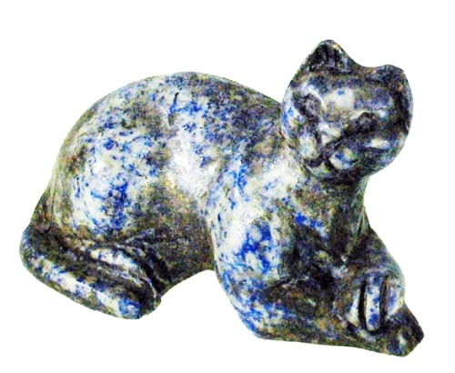 sadighgallery:Ancient Egypt. Carved and polished Lapis Lazuli laying cat, sacred to Ancient Egypt be