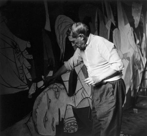 blondebrainpower:  Pablo Picasso working on “Guernica,” by Dora Maar, 1937Courtesy VEGAP / Museo Nacional Centro de Arte Reina Sofia