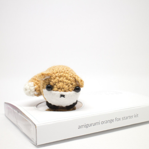 There’s a brand new type of amigurumi kit in the shop now! It’s for a little fox.