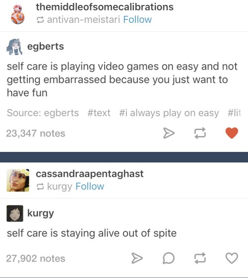 redhawke:2 kinds of self care