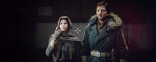 runakvaed:Felicity Jones and Diego Luna doing what I assume are screen-tests. (Side note: height dif
