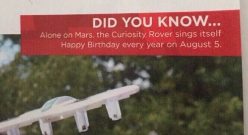 arachnescurse:Everyone please make sure to wish the Mars Curiosity Rover a happy birthday today!