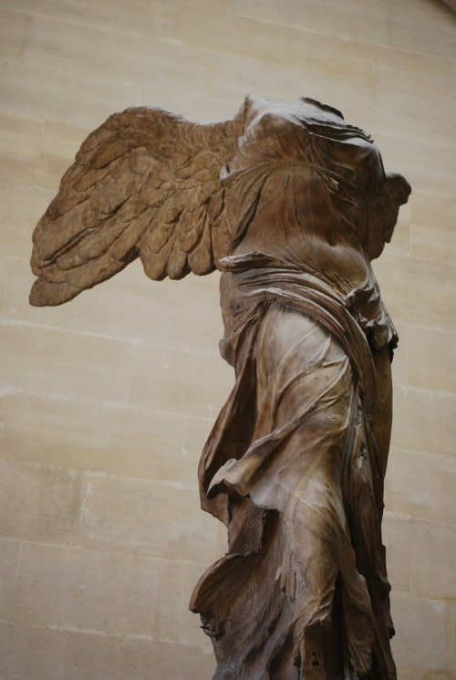 records-of-fortune:The Nike of Samothrace. c.190 BC. Parian Marble.Displayed in the LouvreWinged Vic