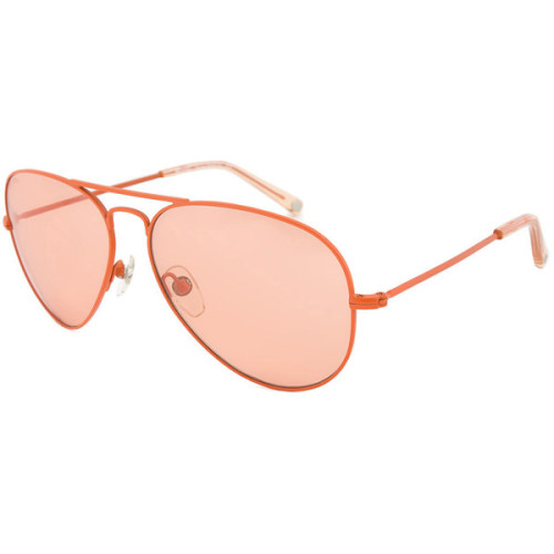 Michael Kors Rachel Orange Aviator Sunglasses ❤ liked on Polyvore (see more orange lens sunglasses)