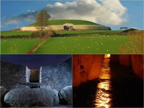 This is Newgrange, a prehistoric monument, in County Meath, Ireland. It may not look like much, but 