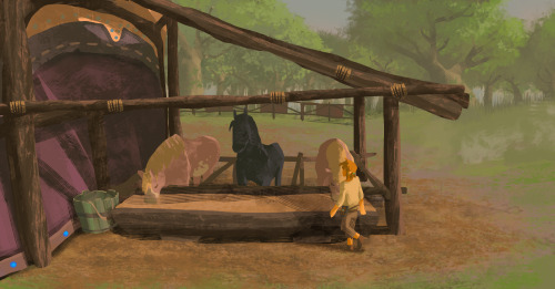 Today’s botw study is a stable. Seeing a stable in game for the first time was a real surprise for m