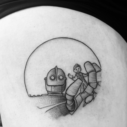 Iron Giant tattoo the first of several in David Zarts Iron Giant  tattoos Comic Art Gallery Room