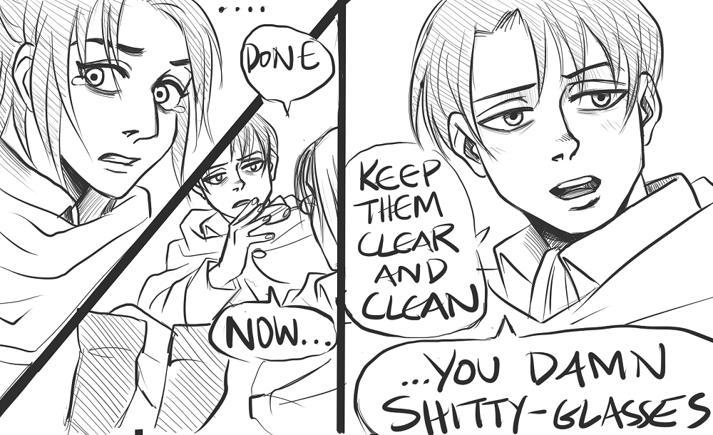drinkyourfuckingmilk:  I wanted to draw the origin of the “shitty-glasses” nickname