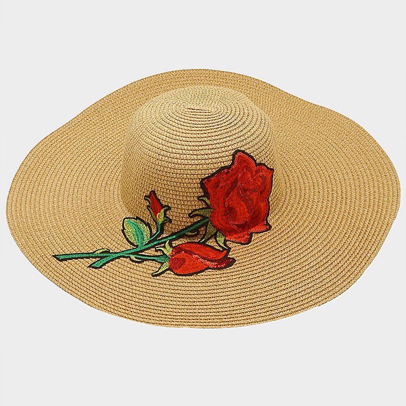 long-lostqueens:  Get beach ready with our rose embroidered straw hat 🌹😍✨
