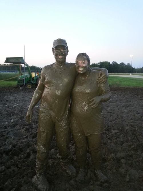 We like to mud wrestle after we go mudding!