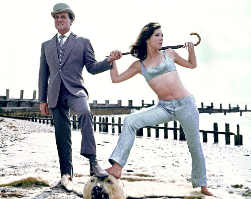 Patrick Macnee, Diana Rigg / publicity photos for The Avengers, 1965.