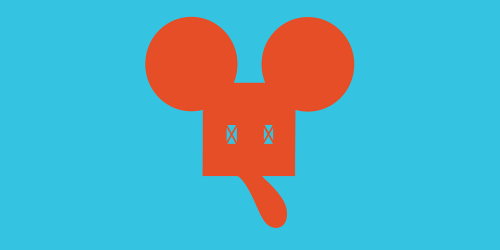 Claes Oldenburg, Geometric Mouse Logo—Unconscious State. Read Amina Harper&rsquo;s re