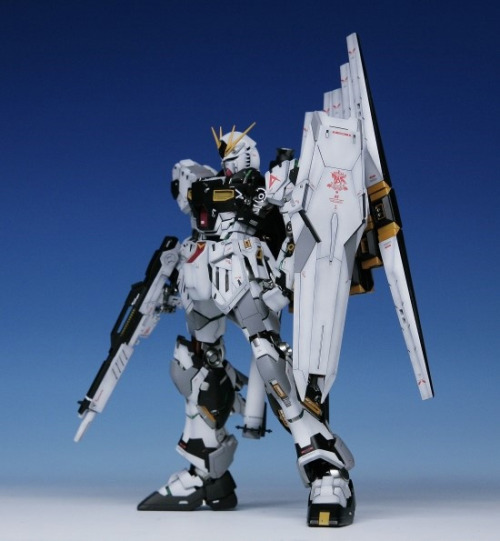 ohnicegundam:MG 1/100 Nu Gundam Ver Ka.- Completed Build w/ LEDsModeled by kmalive
