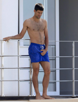 famousmaleexposed:  Novak Djokovic bulging in undies!Follow me for more Naked Male Celebs!http://famousmaleexposed.tumblr.com/