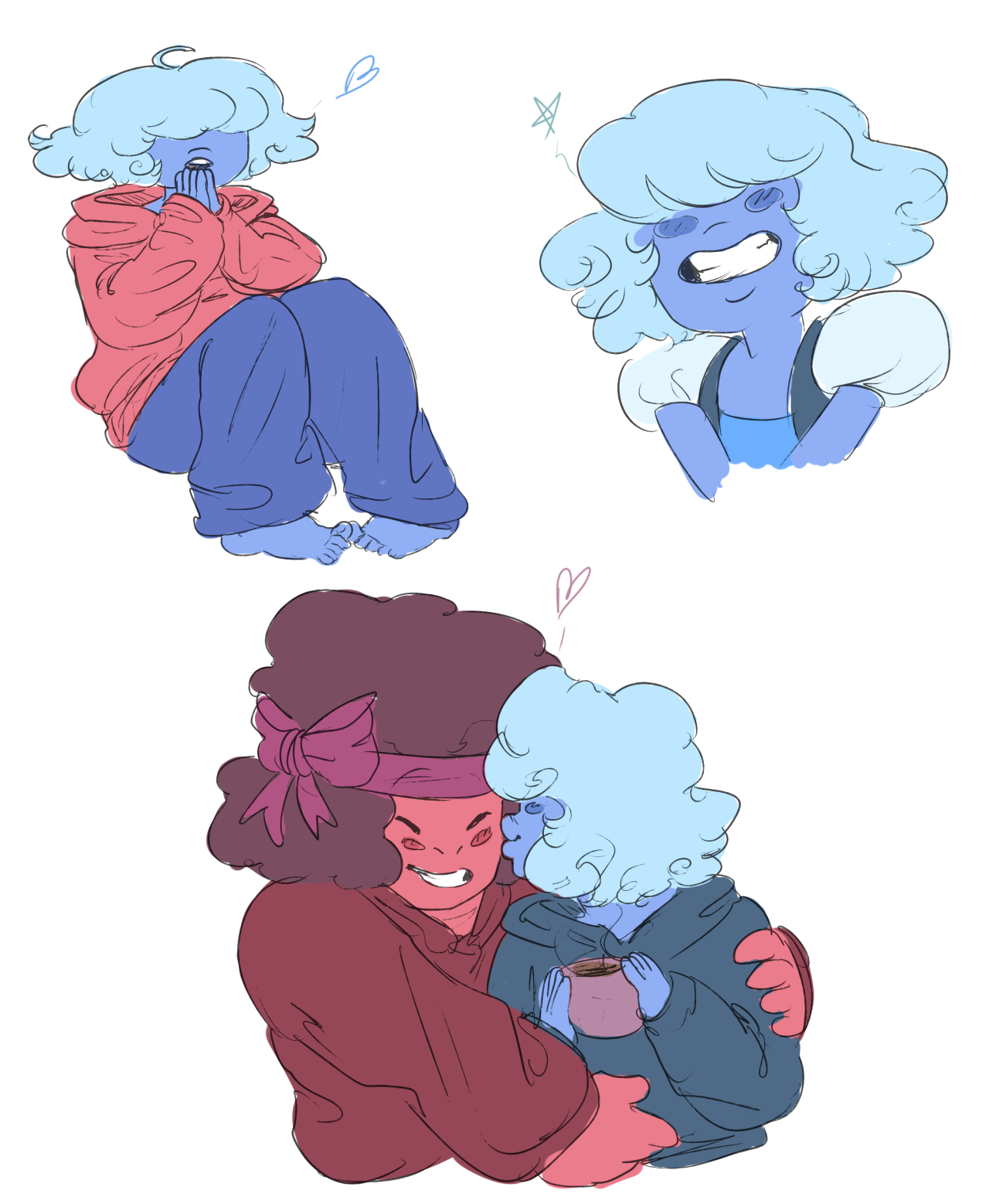 I was in the mood for short haired Sapphire and oversized sweaters with a dash of