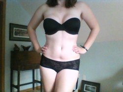 Hi. So I felt really cute yesterday. Wanted to share with somebody! If you post it, can you please leave my name off? thanks~  A lovely submission! Definitely Sexy. Panties are very cute. You should really hang that picture :) Send Daddy more. 