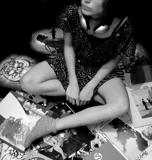 Girls with Vinyl Records