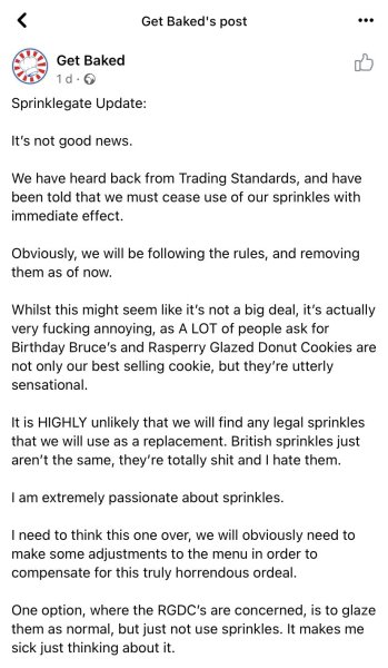 potatomuffn:hunterbiden:hunterbiden:the illegal sprinkles saga > bad art friend.To add on for those unaware of this bakery, this is Bruce:He’s an absolute mammoth of a chocolate cake (10 layers I think? Maybe more) that they sell by the slice