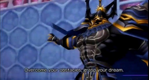 cyan-plaza:  I love the fact that Golbez gives a pep talk to his opponent in Dissidia: