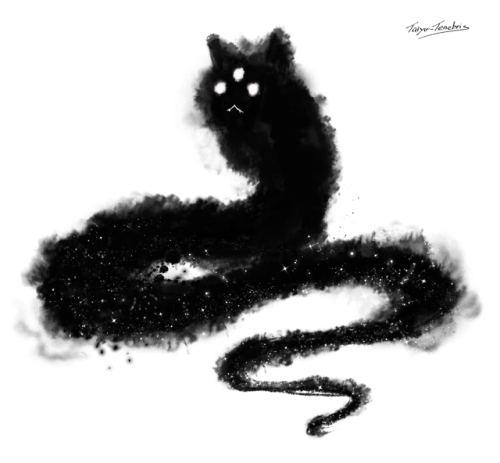 taiyo-tenebris: I doodled a little and came up with this snake/cat/smoke creature ☆ Art only blog: @