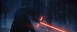 two-sticks-and-a-rock:  Everyone who thinks this is dumb, it’s a crossguard.  Whoever this Sith lord is he looked at the last few decades of lightsaber combat and saw Anakin/Vader, General Grievous, Count Dooku and Luke Skywalker all have arms cut off