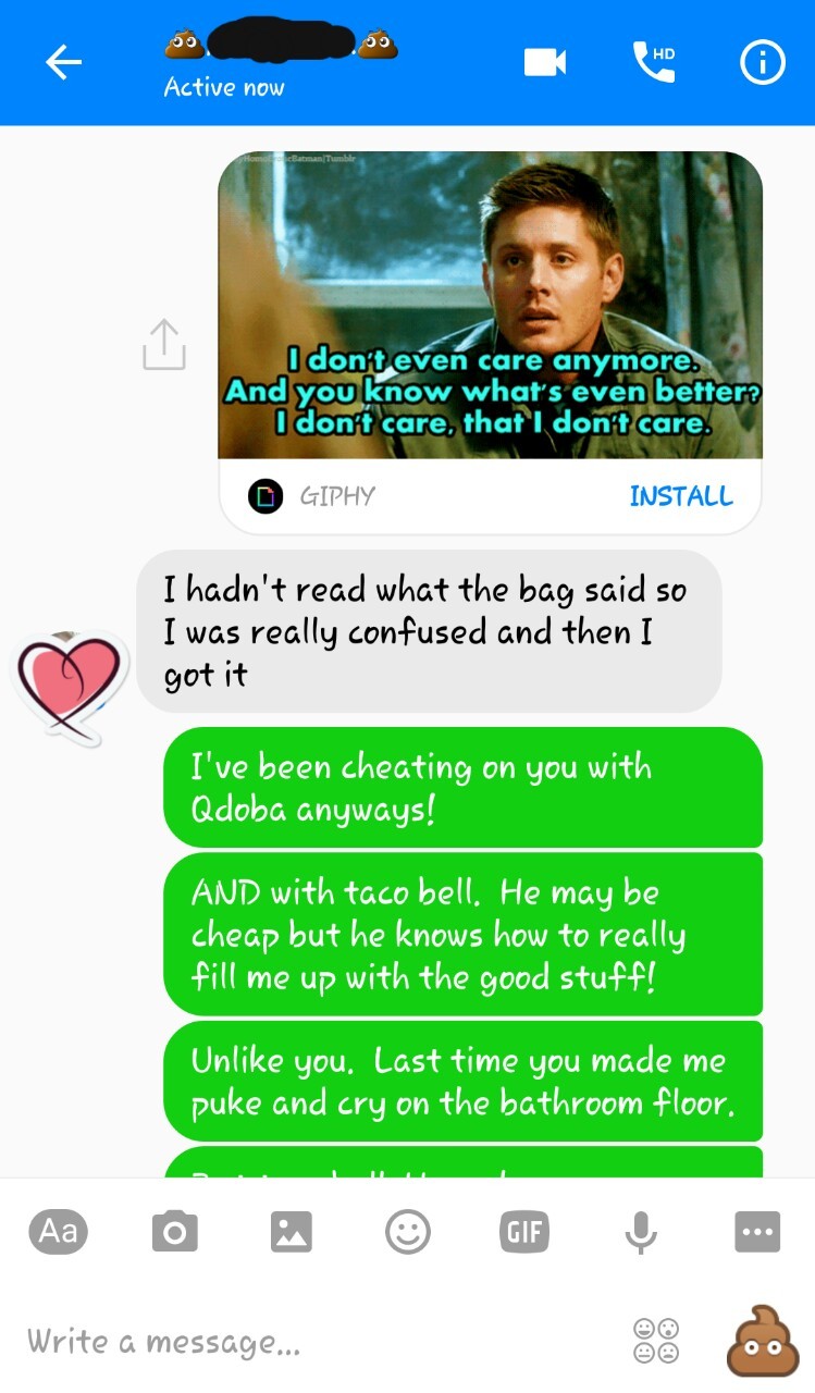 Just an ordinary everyday Facebook chat for me.