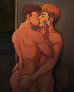 thisismouseface:  30 Day OTP Challenge (NSFW): Kissing this isn’t the one I started in the stream;; I’ll still probably finish that one but I like this better~ 