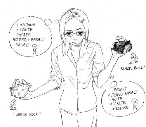The WHITE ROCK vs BLACK ROCK ConundrumWhen you are a freshmen studying geology, a professor hands yo