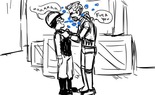 sporesgalaxy:i wanted to draw one more panel of Gordon just Not Letting Go of Benrey’s vest be