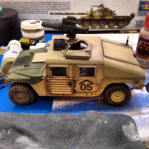 Tamiya 1/35 M1046 humvee tow missile carrier.