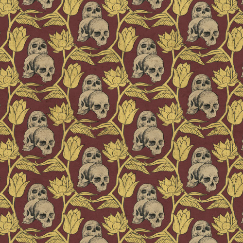 derekq-art:This pattern was such a pain but it makes a cool spooky wallpaper. 