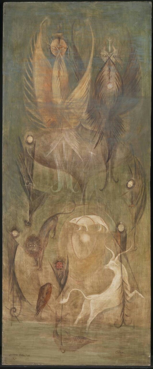 Also seen at Tate Modern this morning (a bit more SFW than the last…): Eluhim, by Leonora Carrington (1960).