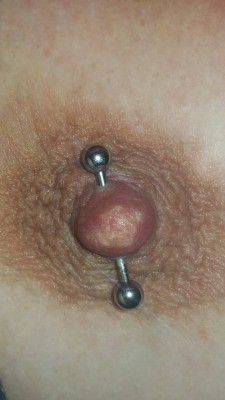 mmpiercing:  Closeup nipple pic 