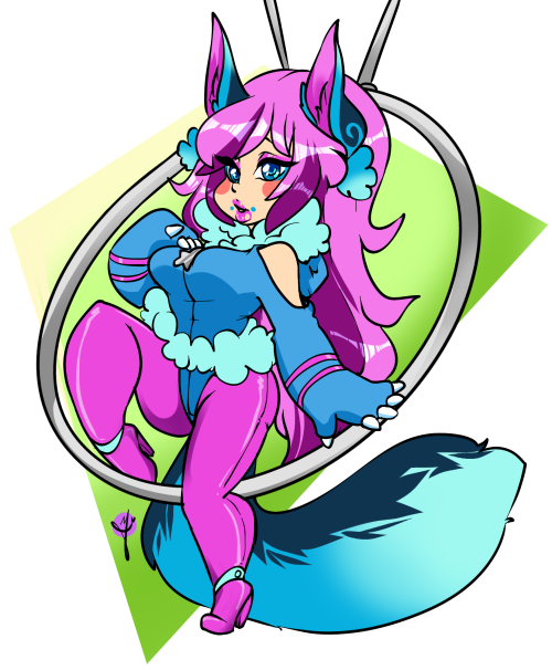 commissions and blue tailed kitty girl is mine