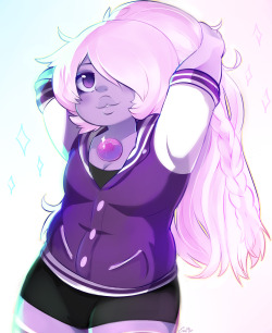 oo-magicalchan-oo:  Amethyst from the stream!Thanks everyone who joined us!! i had fun! thx to @piierogi for showing me how streaming works!!  ♥  