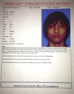 Robee:  If You Live In The Bay Area, Please Be On The Lookout For My Friend’s Brother