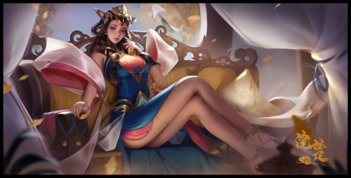 王者荣耀 杨玉环同人 Ziwen 谢www.artstation.com/artwork/kDdAP6 