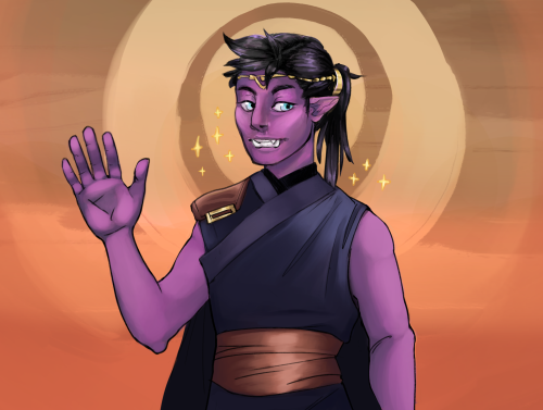 Painting I Did For Rainy_Day_Snacks!Its Her Orc Character. He Was Really Fun To Paint. I Love Purple