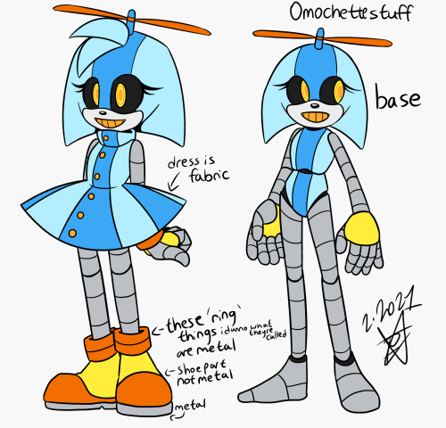 sonic-brainrot-blog: New sonic oc just dropped, Omochette the Robot!A robot designed by Dr. Eggman, 