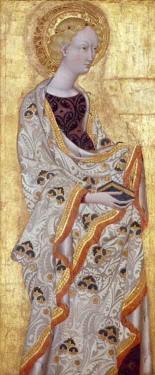 classic-art:Saint Catherine Giovanni di Paolo, c. 1435 Tempera and Gold Leaf on Wood