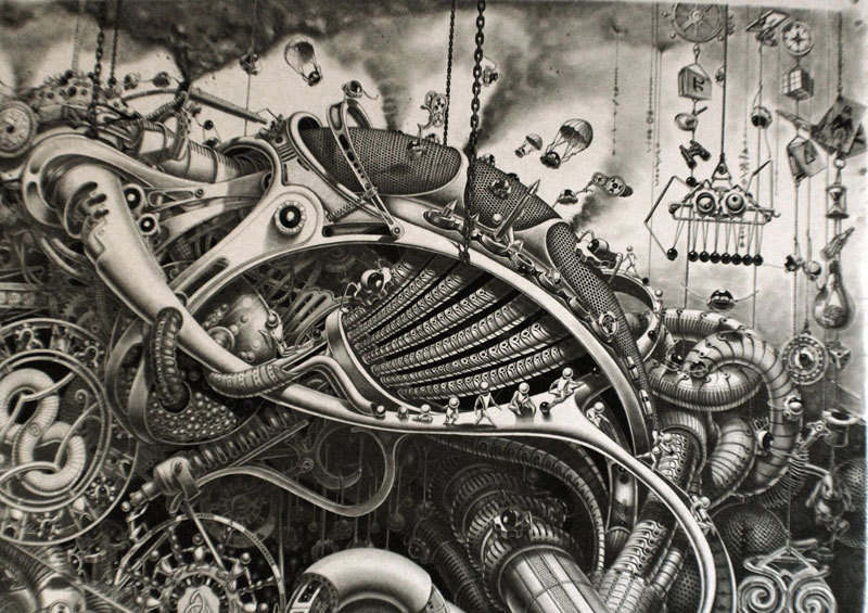 opticallyaddicted:  Samuel Gomez Draws a 90-Square-Foot MasterpieceBorn in Santo