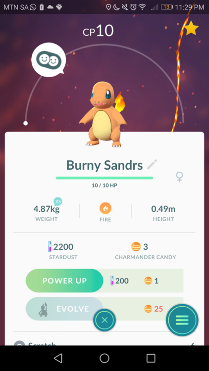 tinylilemrys: I finally caved. I got Pokémon Go and I’m stupidly proud of the first nam