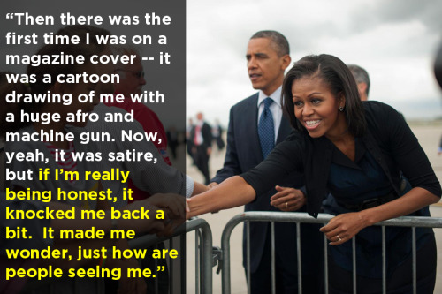 clarknokent: angelvegetababy:mediamattersforamerica: First Lady Michelle Obama talked about her expe