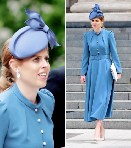 Princess Beatrice, Mrs. Mapelli Mozzi as she attends the National Service of Thanksgiving at St Paul