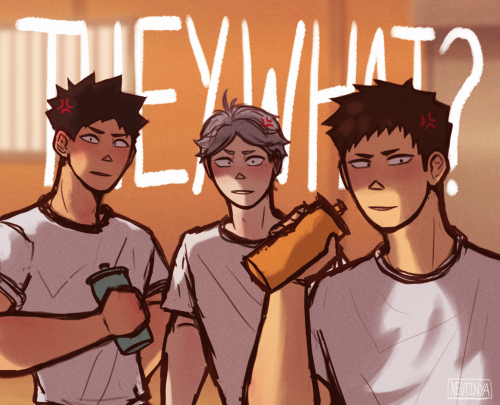 So, Headcanon That In The AU, Iwa Is Particularly Close To Suga Because Hell Yeah.