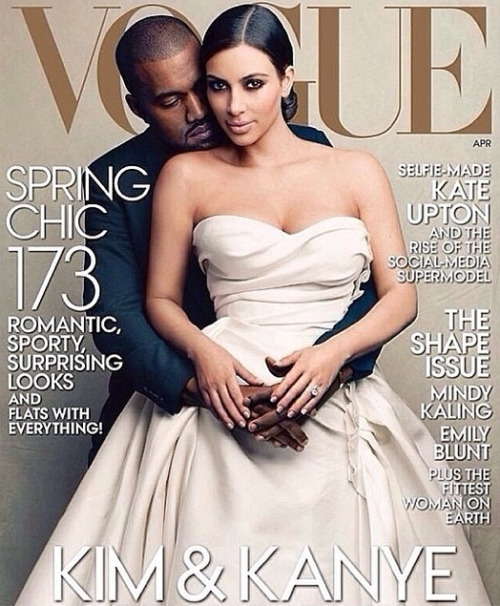 Kim and Kanye in vouge cover