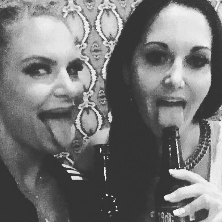 Getting crazy on that root beer 😝 with my girl @phxmarie 💓 her! by theavaaddams