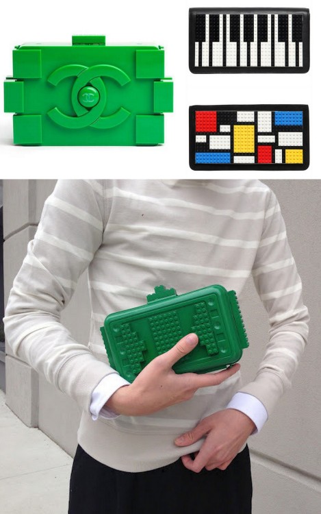 DIY Chanel Inspired LEGO Clutch from Studs and Buttonholes here. Really easy DIY using a pencil case