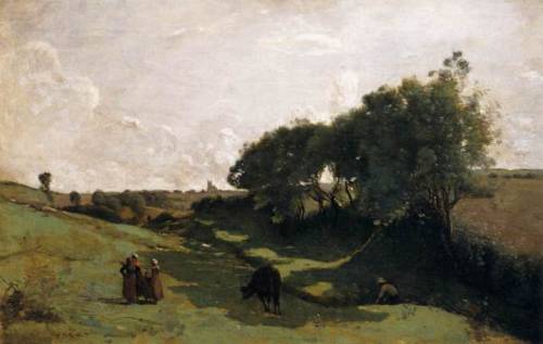 lionofchaeronea:The Vale, Jean-Baptiste-Camille Corot, between 1855 and 1860